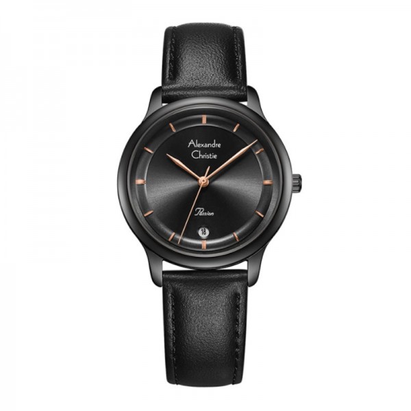 Alexandre Christie AC 2972 Full Black Rosegold Tick BDLIPBARG